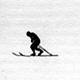 Рисованные кадры ходьбы лыжника